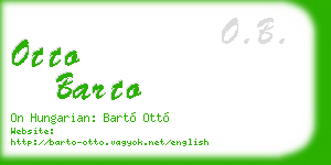 otto barto business card