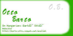 otto barto business card